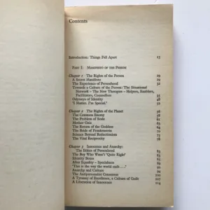 Person/Planet (The Creative Disintegration of Industrial Society), Theodore Roszak