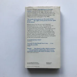 Person/Planet (The Creative Disintegration of Industrial Society), Theodore Roszak