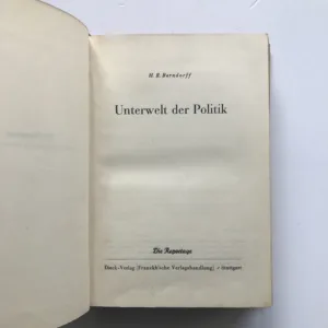 Unterwelt der Politik, H. R. Berndorff