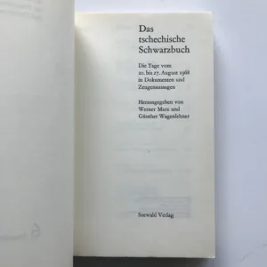 Das tschechische Schwarzbuch, Werner Marx, Günther Wagenlehner