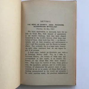 On Heroes, Hero-Worship and the Heroic in History, Thomas Carlyle