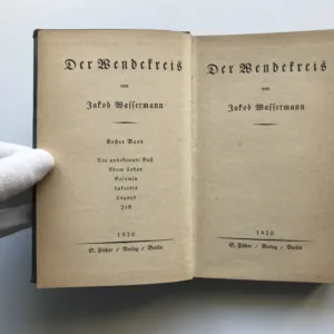 Der Wendekreis, Jakob Wassermann