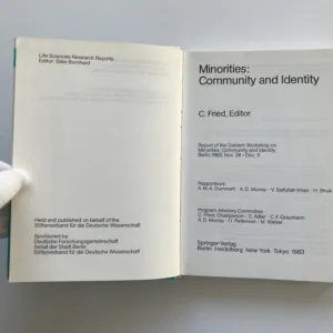Minorities: Community and Identity, Charles Fried, kolektiv autorů