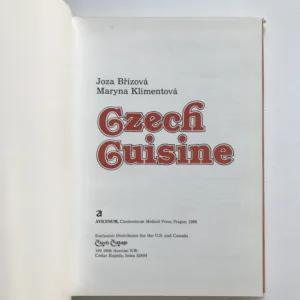 Czech Cuisine, Joza Břízová, Maryna Klimentová