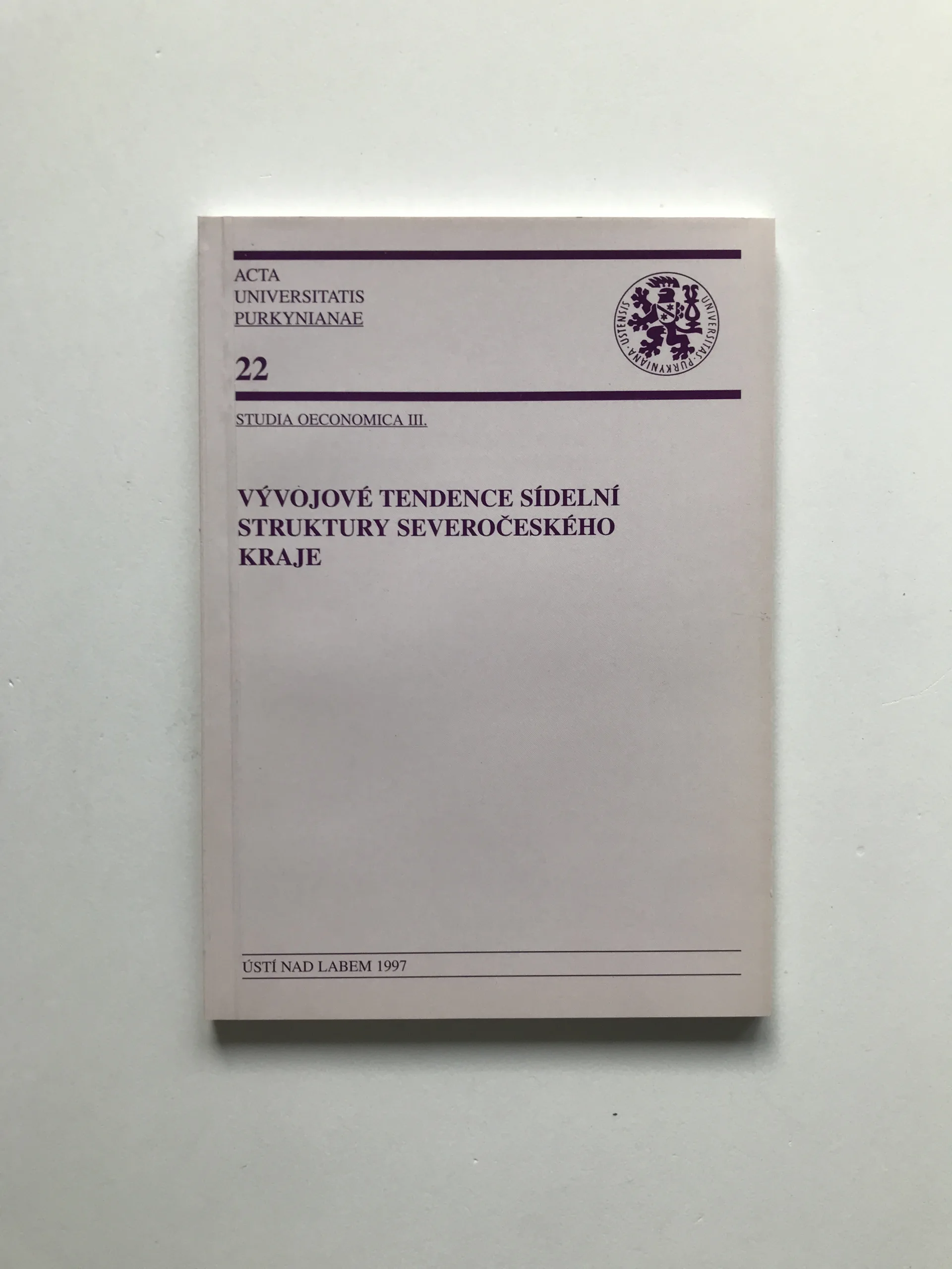 Vývojové tendence sídelní struktury Severočeského kraje, Miloslav Šašek