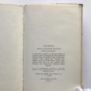 Před západem slunce (Drama o pěti dějstvích), Gerhart Hauptmann