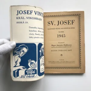 Sv. Josef – Kalendář přátel opuštěných dítek na rok 1945, Antonín Hoffmann, kolektiv autorů