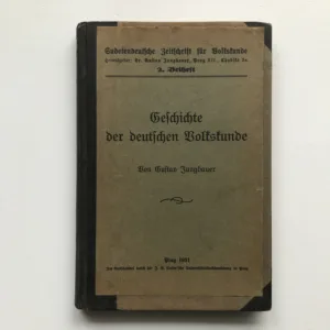 Geschichte der deutschen Volkskunde, Gustav Jungbauer