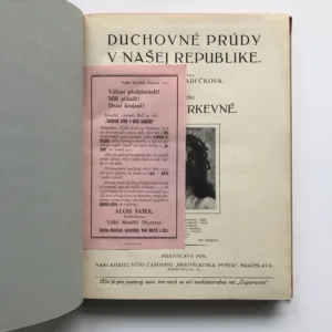 Duchovné prúdy v našej republike 1918-1930 (II. dielo – Prúdy cirkevné), Josefina Marečková