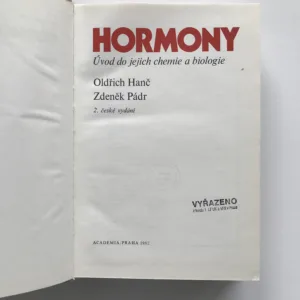Hormony (Úvod do jejich chemie a biologie), Oldřich Hanč, Zdeněk Pádr