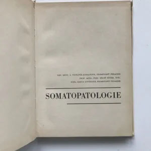 Somatopatologie, Anna Pavlová-Zahalková, Miloš Sovák, Marta Sováková