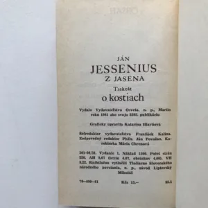 Traktát o kostiach, Ján Jessenius z Jasena