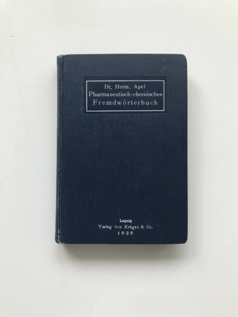 Pharmazeutisch-chemisches Fremdvörterbuch, Herm. Apel
