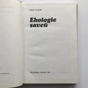 Ekologie savců, Petr Vlasák