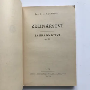 Zelinářství (Zahradnictví – část III), Anna Horynová