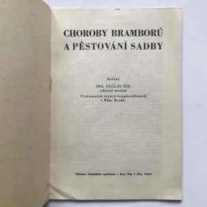 Choroby bramborů a pěstování sadby, Václav Šíp