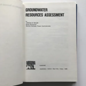 Groundwater Resources Assessment, Jaroslav Balek