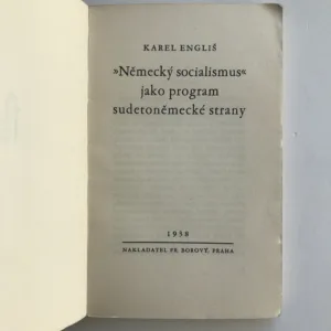 Německý socialismus jako program sudetoněmecké strany, Karel Engliš