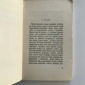 Německý socialismus jako program sudetoněmecké strany, Karel Engliš