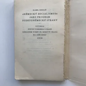 Německý socialismus jako program sudetoněmecké strany, Karel Engliš
