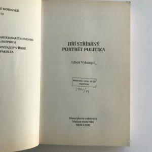 Jiří Stříbrný – portrét politika, Libor Vykoupil