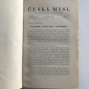 Česká mysl, ročník XXIV, František Krejčí, Vasil Škrach, kolektiv autorů