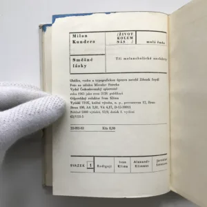 Směšné lásky (Tři melancholické anekdoty), Milan Kundera