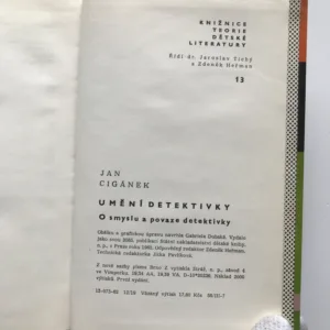 Umění detektivky (O smyslu a povaze detektivky), Jan Cigánek