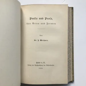 Česká poetika / Poesie und Prosa, ihre Arten und Formen, Vácslav Petrů, Bedřich Pošík, Julius Methner