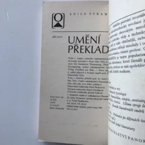 Umění překladu, Jiří Levý