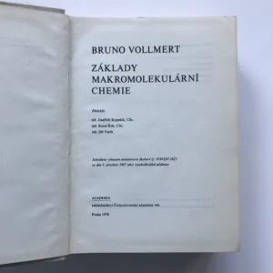 Základy makromolekulární chemie, Bruno Vollmert
