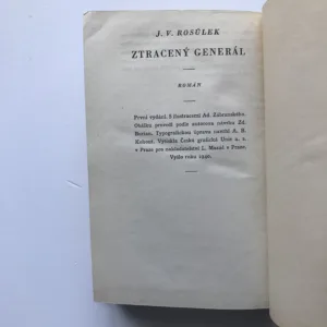 Ztracený generál, Jan Václav Rosůlek, Zdeněk Burian, Adolf Zábranský