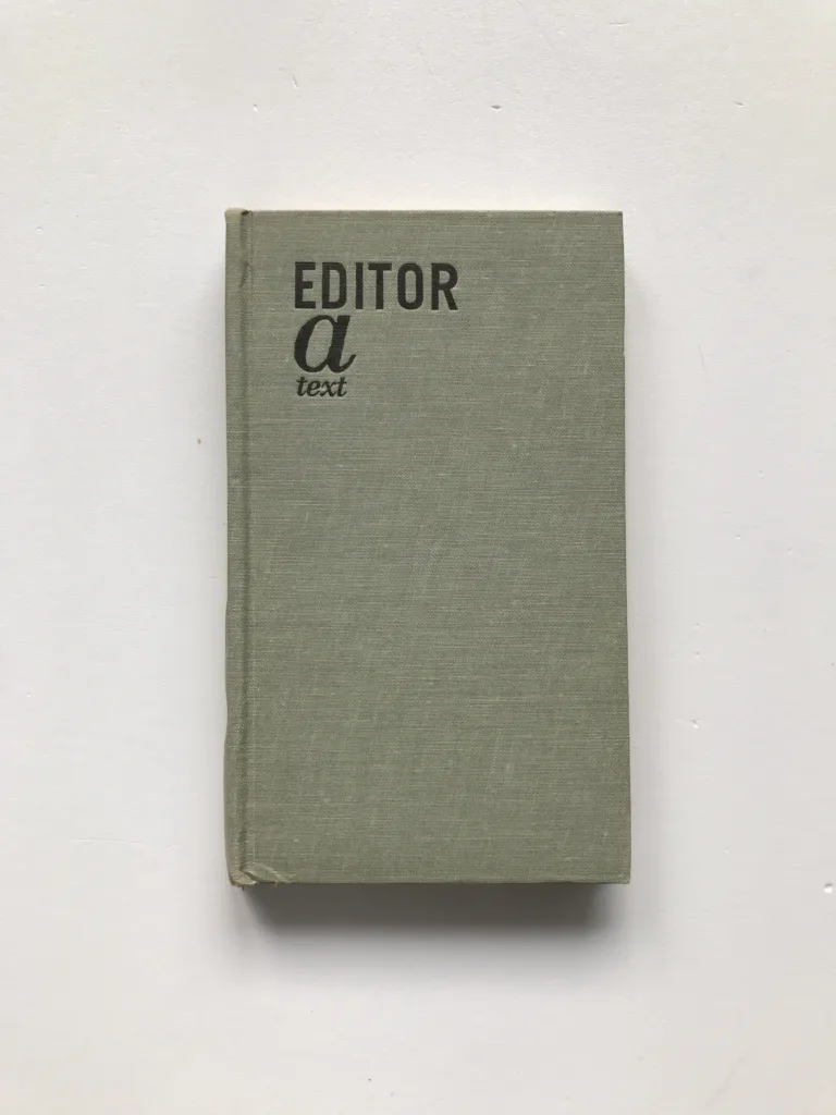 Editor a text (Úvod do praktické textologie)