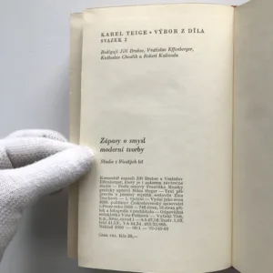 Zápasy o smysl moderní tvorby (Studie z třicátých let), Karel Teige