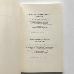 Marie von Ebner-Eschenbach – Život a dílo / Leben und Werk, František Valouch, Jana Starek