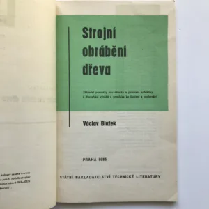 Strojní obrábění dřeva, Václav Blažek