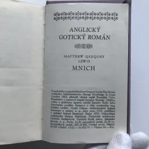 Mnich (Romantický román), Matthew Gregory Lewis