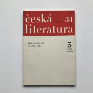 Česká literatura 5/1986 (Časopis pro literární vědu)