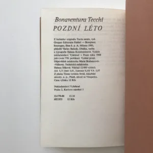 Pozdní léto, Bonaventura Tecchi