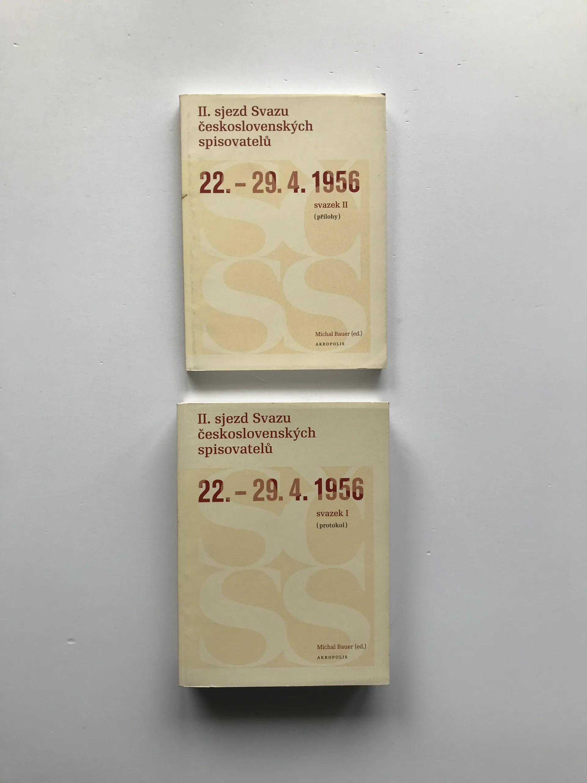 II. sjezd Svazu československých spisovatelů 22.-29. 4. 1956 (2 svazky), Michal Bauer