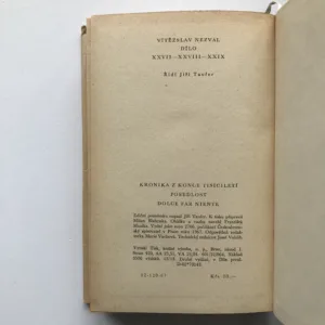 Kronika z konce tisíciletí / Posedlost / Dolce far niente, Vítězslav Nezval