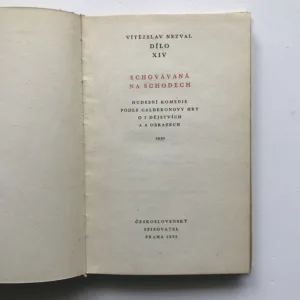 Schovávaná na schodech (Dílo XIV), Vítězslav Nezval