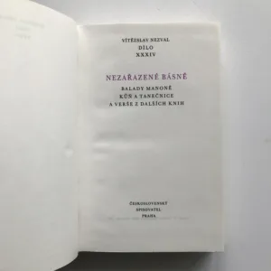 Nezařazené básně (Dílo XXXIV), Vítězslav Nezval