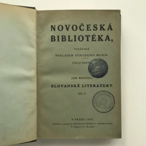 Slovanské literatury, díl II., Jan Máchal