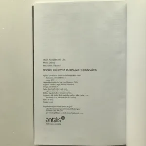 Osobní knihovna Jaroslava Heyrovského, Richard Khel, Miloš Lešikar, Michaela Knapová