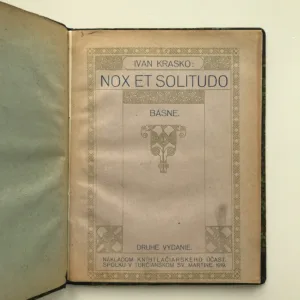Nox et solitudo (Básne), Ivan Krasko