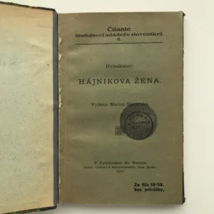 Hájnikova žena, Pavol Országh Hviezdoslav