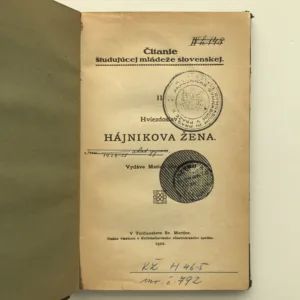 Hájnikova žena, Pavol Országh Hviezdoslav