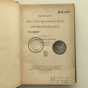 Sobrané spisy básnické Hviezdoslava, svazök VIII. – Kratšia epika, oddiel III. (1902-1920), Pavol Országh Hviezdoslav