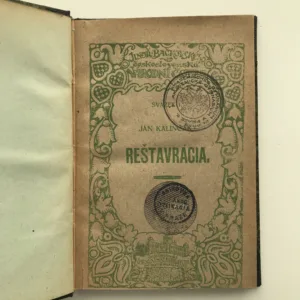 Reštaurácia, Ján Kalinčák